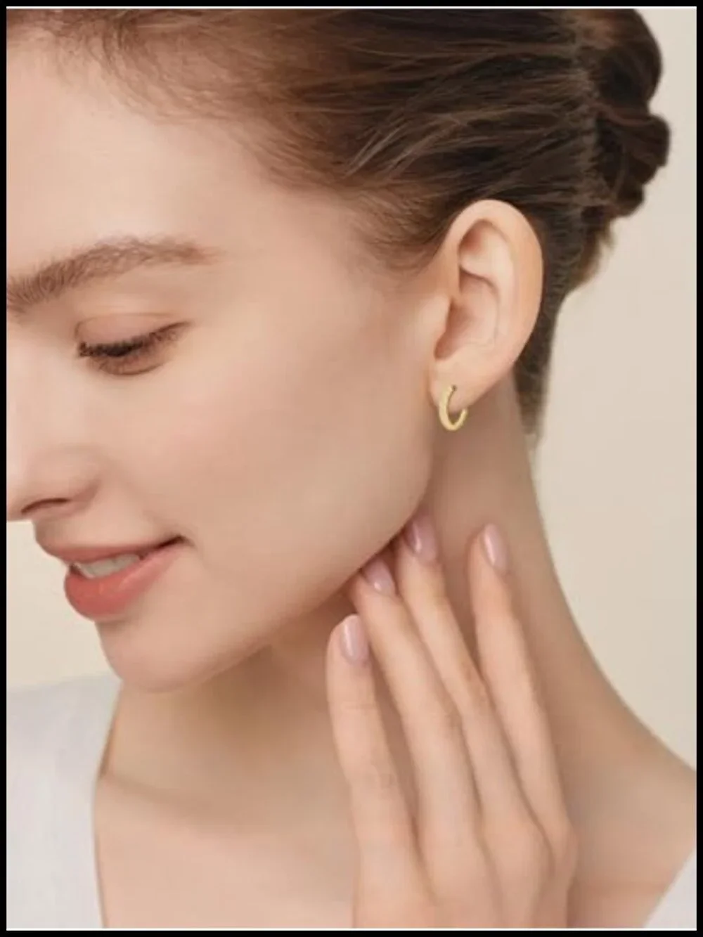 14k Gold Plated Huggie Hoop Earrings CZ Hypoallergenic Gift for Women